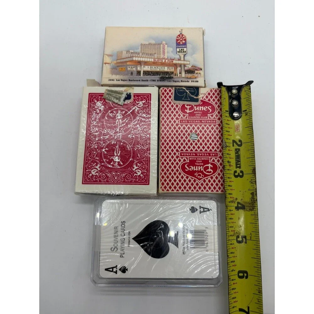 4 Deck Playing Card Lot: Vintage Dunes Casino, Bee Club Special, Souvenir Decks